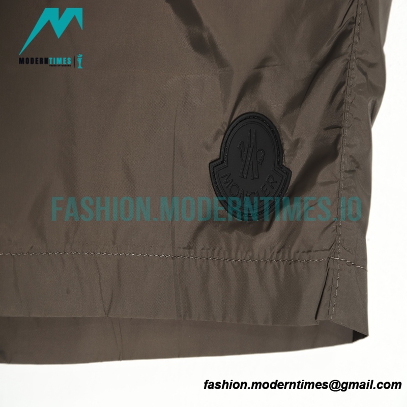 Moncler - White Leather Beach Shorts Pants